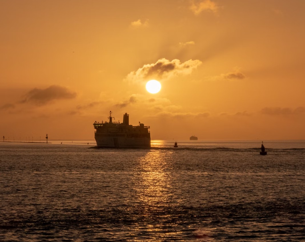 Sunset painting the hills in golden hues