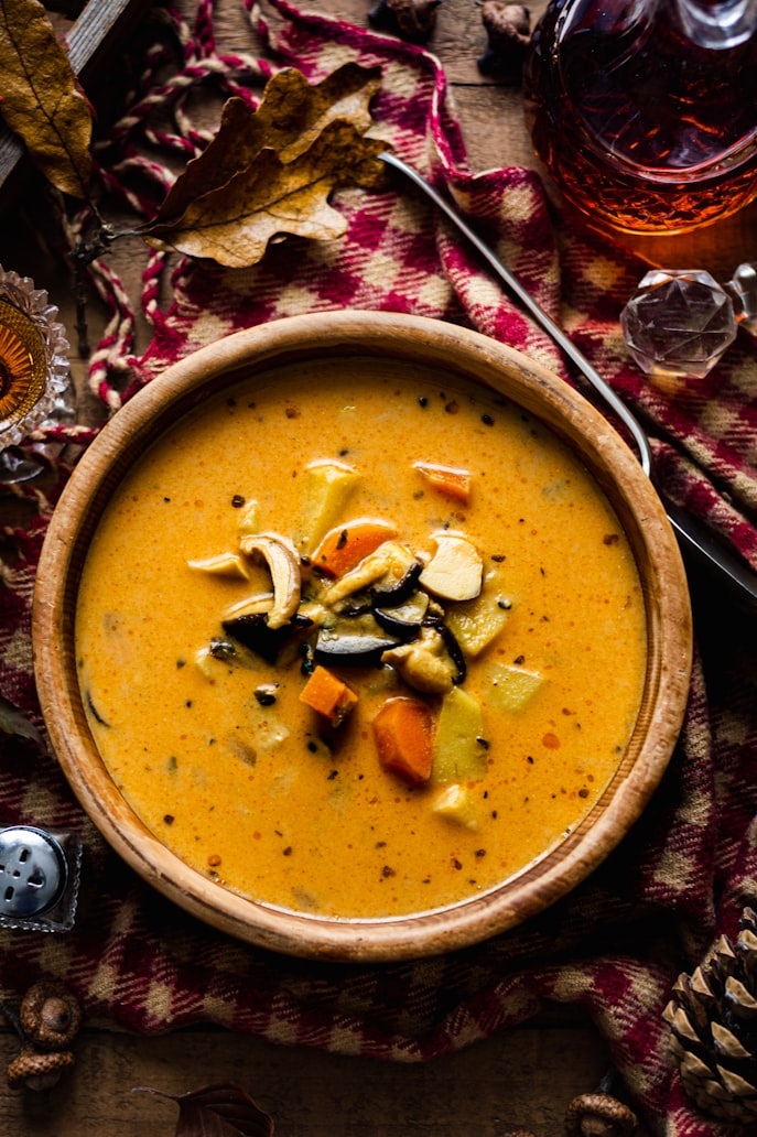 Creamy curry with vegetables