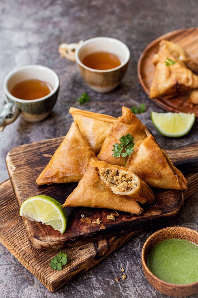 Crispy samosas